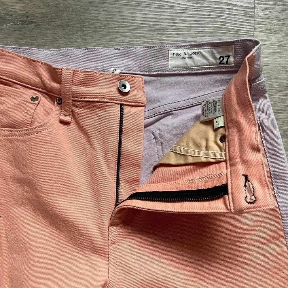 Rag & Bone lilac peach 2 tone jeans - Picture 3 of 5